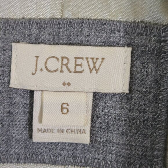 J.Crew Schoolboy Blazer Gray Wool Blend Gold Buttons Size 6 - Picture 4 of 5